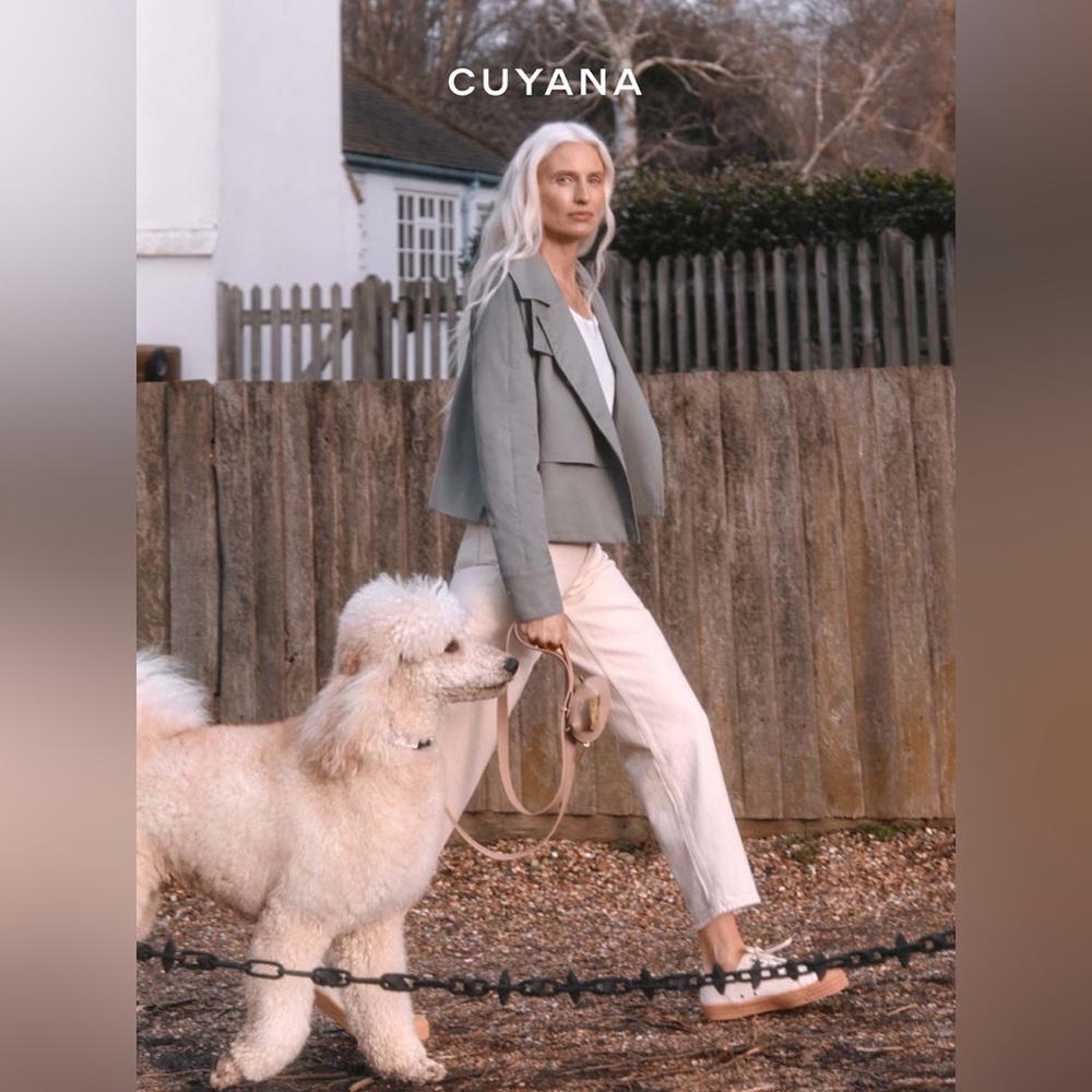 CUYANA Cropped Trench Coat